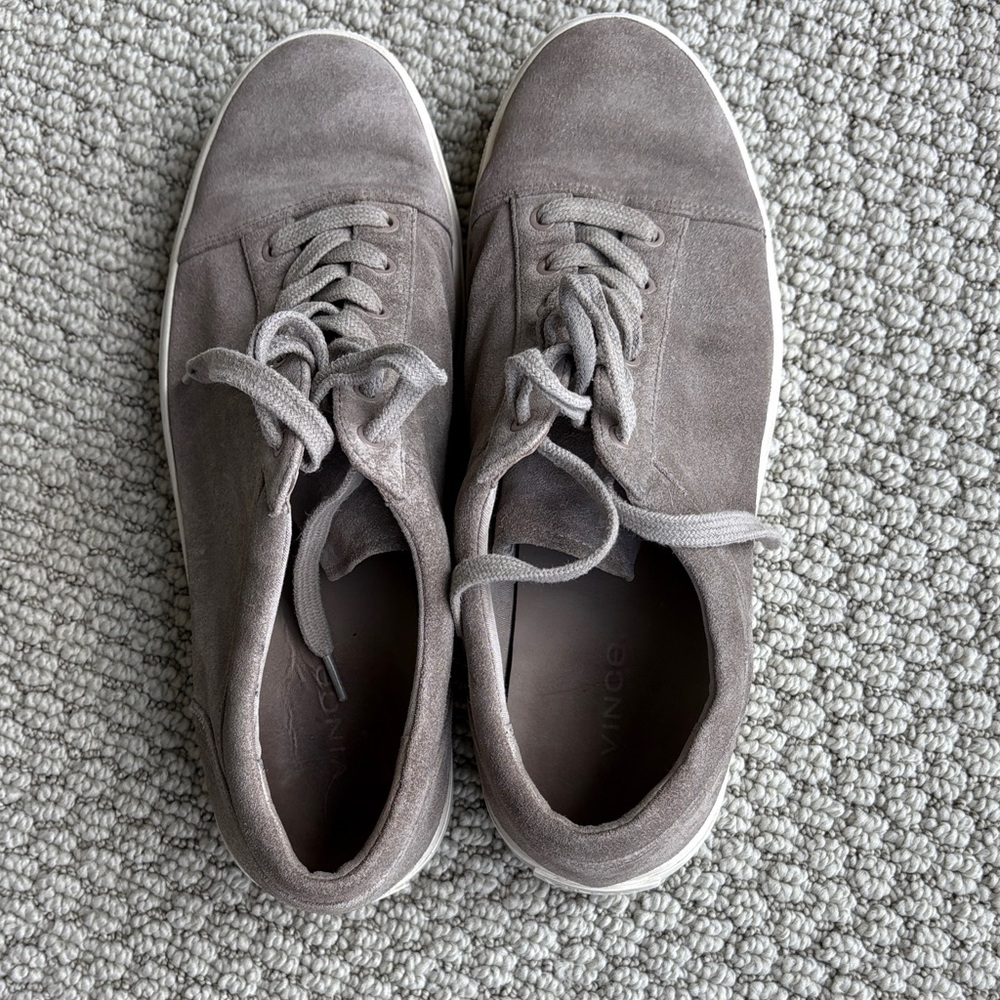 VINCE Gray Suede women's Sneakers